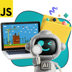 Язык программирования JavaScript + AI. Проектное обучение + геймификация + AI-помощники - КИБЕРшкола программирования для детей, компьютерные курсы для школьников, начинающих и подростков - KIBERone г. Тверь
