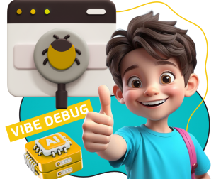 Тестирование & Vibe Debug. Охотники за багами - КИБЕРшкола программирования для детей, компьютерные курсы для школьников, начинающих и подростков - KIBERone г. Тверь